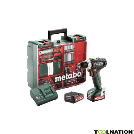 Metabo PowerMaxx BS 12 SET Akku-Bohrschrauber 12V 2.0Ah Li-Ion mobile Werkstatt 601036870 - 1