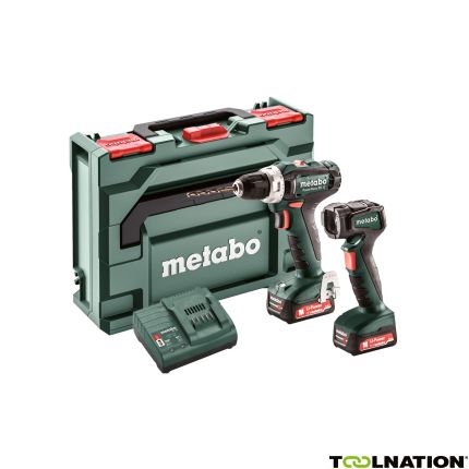 Metabo PowerMaxx BS 12 Akku-Bohrschrauber 12V 2.0Ah Li-ion + ULA 12 LED Lampe 601036900 - 1