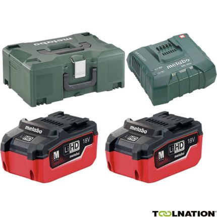 Metabo Zubehör 685109000 Akku-Pack 2 x 18V LiHD 6.2Ah 1 x Ladegerät ASC Ultra in Metaloc - 1