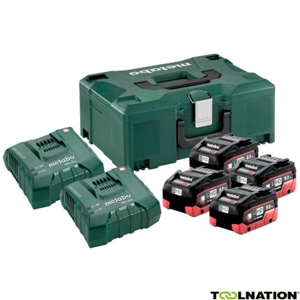 Metabo 685135000 Accu Pakket 4 x 18V LiHD 8.0Ah + 2 x Lader ASC ultra in metaloc - 1