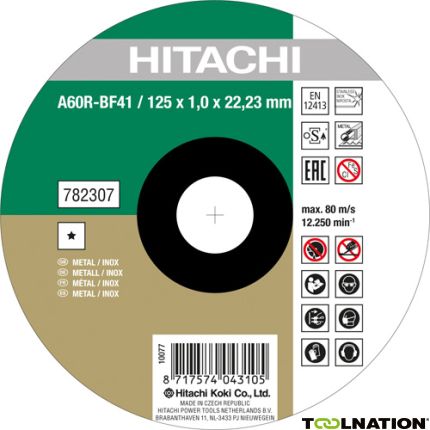 Hitachi Zubehör 782306-25 A60R-BF41 Trennscheibe für Edelstahl/Metall 115 x 1 mm pro 25 Stück - 1