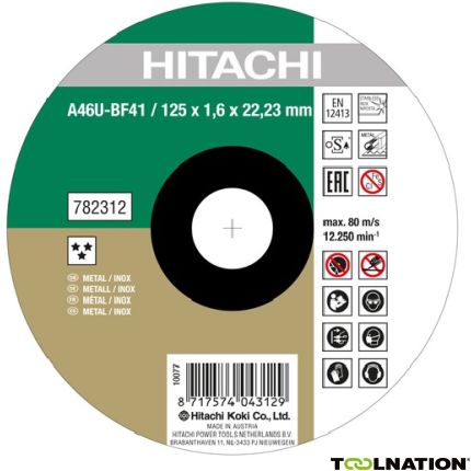 Hitachi Zubehör 782311 A46U-BF41 Trennscheibe für Edelstahl/Metall 115 x 1,6 x 22,23 mm pro 25 Stück - 1