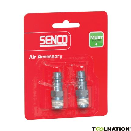 Senco Zubehör 4000100 Stecker uni / Außengewinde NPT 1/4" Blister à 2 Stk. - 1