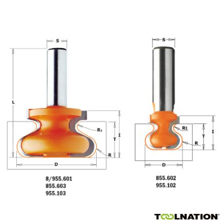 CMT 955.102.11 Handgreepfrees 19,05 mm schacht 8 mm - 1