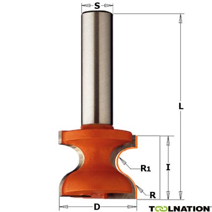 CMT Fensterbankfräser 38,1 mm Schaft 12 mm - 1