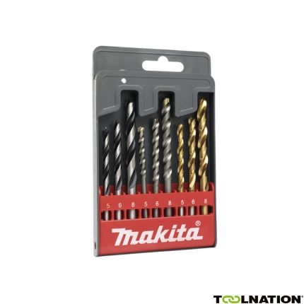 Makita D-08660 Borenset"beton/hout/hss" 9-dlg - 1