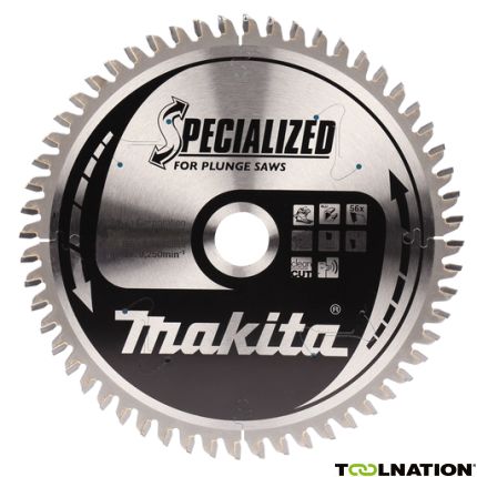 Makita Zubehör B-56714 Spezialisiertes HM-Sägeblatt 165 x 20 x 56T Dicke 1.40mm - 1