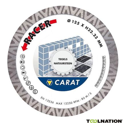 Carat CDBM230300 Racer Diamantzaagblad 230 x 22,23 voor tegels/natuursteen - 1