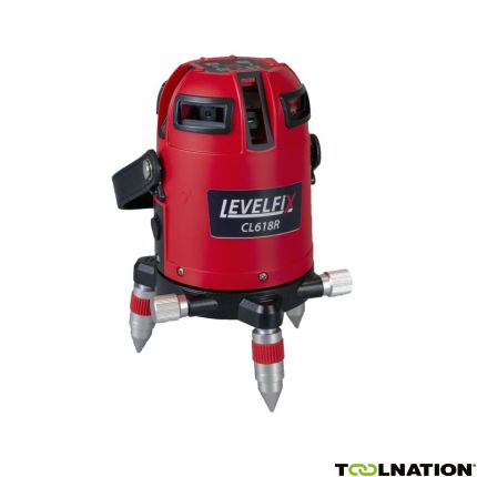 Levelfix 554130 CL618R Gemotoriseerde Multilijnlaser Rood + Statief - 1