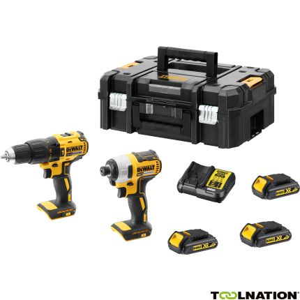 DeWalt DCK2060S3T-QW Combo Set 18V 3 x 1,5 Ah Li-Ion - DCD778 Akku-Bohrmaschine DCF787 Schlagschrauber - 1