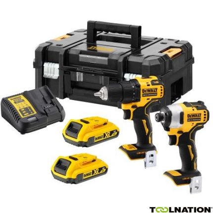 DeWalt DCK2061D2T-QW Comboset 18V 2,0Ah Li-Ion - DCD708 Accu Schroef/boormachine + DCF809 Slagschroever - 1