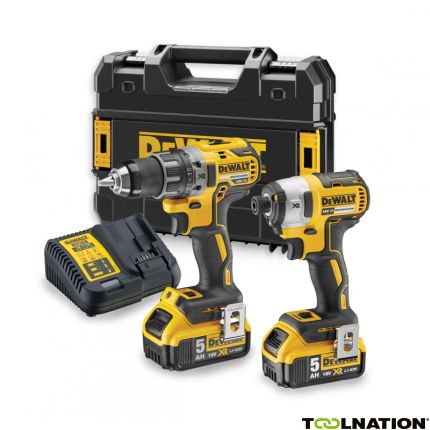 DeWalt DCK268P2T-QW Comboset 18V 5,0AH Li-ion - DCD791 schroefboormachine + DCF887 slagschroevendraaier - 1