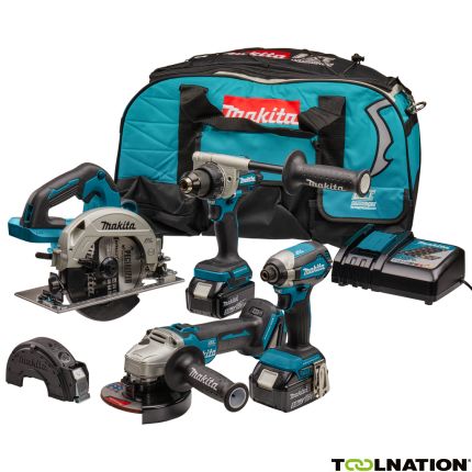 Makita DLX4156TX1 Kombo-Set 18V 5.0Ah Li-Ion - 4 Maschinen im Werkzeugtasche - 1