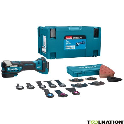 Makita DTM52ZJX2 Multitool Starlock Max 18V + Zubehörset ohne Akkus und Ladegerät - 2