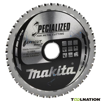 Makita Zubehör E-12859 Kreissägeblatt Metall Efficut TCT 185x30x1,4 45T 0g - 1