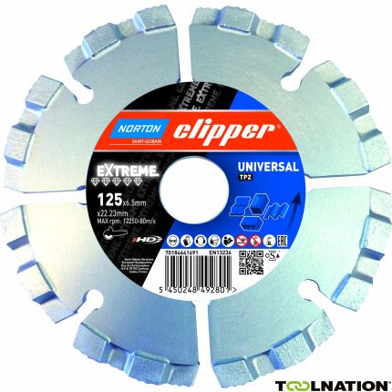 Clipper 70184641691 Extreme Universal TP-Z Voegen zaagblad 125 x 22,23 mm - 1