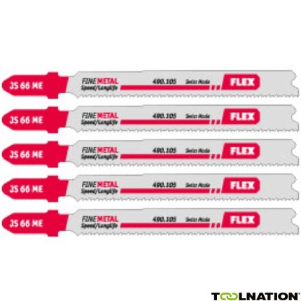 Flex-tools Zubehör 490105 Stichsägeblatt für Metall JS 66 ME 5 Stück - 1