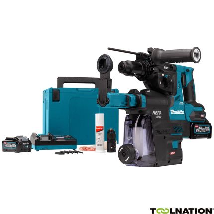 Makita HR004GM202 Combihamer SDS-Plus 40V Max 4,0Ah Li-Ion met stofafzuiging in Mbox - 1