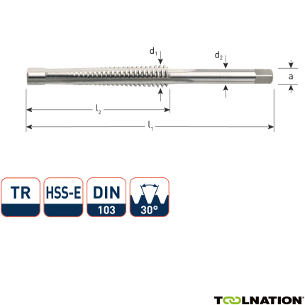 Rotec 356.1800 HSS-G Trapeziumtap TR18 x 4 - 1