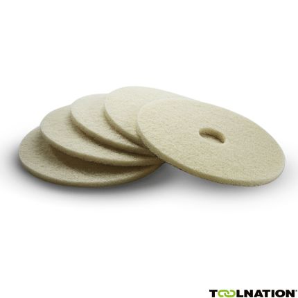 Kärcher 6.371-149.0 Pad, Zacht, beige / naturel, 432 mm 5 stuks - 1