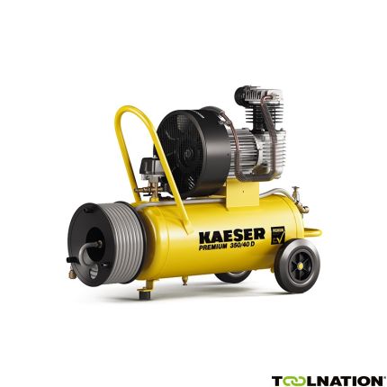 Kaeser 1.1814.00010 Premium 350/40D Zuigercompressor 400 Volt + Haspel incl. 20 mtr. luchtslang - 2