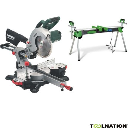 Metabo 7433636312361 KGS254M afkortzaag met trekfunktie + TN3200 Universeel Onderstel - 2