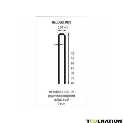 Haubold Befestigung 503214 KL6040 CRVS nicht 6000 Serie 40 mm Länge 20000 Stück - 1