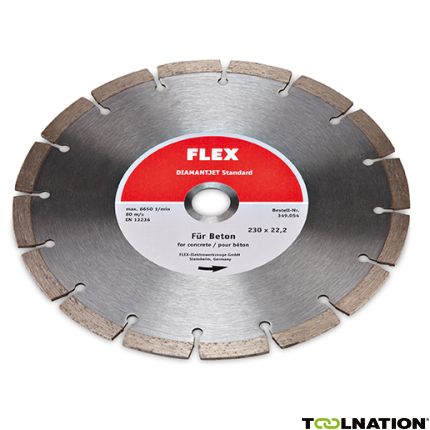 Flex-tools Zubehör 349054 Diamanttrennscheibe 230 x 22,2 mm Standard Beton - 1