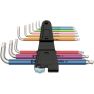 Wera 05022669001 3950 SPKL/9 SM Multicolour Stiftsleutelset, metrisch, RVS, Met vasthoudfunctie 9-delig - 3