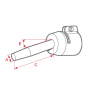 Weldy 119.345 Schweissdüse (ø 35.5) ø 6 mm, 75 mm - HG/HT - 2