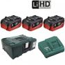 Metabo 685069000 Accu Pakket 3 x 18V LiHD 5,5Ah + Lader ASC30-36 in Metaloc - 1