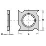 CMT HW Wendemesser 4-seitig (Haken) 18 x 18 x 1,95 mm 10 Stück - 1