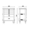 Beta 39000002 C39-7/G Werkzeugwagen mit 7 Schubladen Aluminium Grau - 2