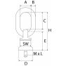 Rema C800X-M8x18-0.3T aanslagbout M8 300 kg(Grade 10) 2611108 - 2