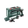 Metabo Kombi-Set 18V 2.0Ah Li-Ion - BS18 Akkubohrmaschine + W 18 L 9-125 Winkelschleifer 685204500 - 1