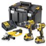 DeWalt DCK383P2T-QW Combo Set 18V 5.0Ah Li-Ion - DCD796 Akku-Bohrmaschine DCF887 Schlagschrauber DCG412 Winkelschleifer - 1