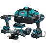 Makita DK0158G301 Combiset - DF001G accuboor + TW001G Slagmoersleutel + GA013G Slijper 40V max 4.0Ah Li-Ion - 3