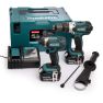 Makita DLX2145TJ Comboset 18V 5,0 AH Li-ion DHP458 Accuklopboor + DTD152 Slagschroever in M-Box - 1