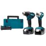 Makita DLX2339J - DDF482 Accuboor + DTD156 Slagschroever 18V 3,0 AH Li-ion - 1