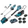 Makita DLXOPE 2 x 18V 5.0Ah Li-Ion Akku Garten Set 5 Stück - 1