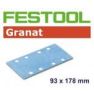 Festool 498939 Schuurstroken Granat STF 93x178/8 P220 GR/100 - 1