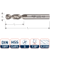 Rotec 1331400 HSS-E-Blechbohrer, DIN1897, Typ TLS1000, Ø14,0 - 1