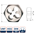 Rotec 374.0022 HSS Sechskantschneidmuttern DIN 382 UNF 1/2-20 - 1
