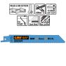 CMT JS925VF Stichsägeblätter 5 Stück Bi-Metall 150mm x 1.25 x 10-14TPI Anwendung: Bleche (2-10mm); dünn- und dickwandige Rohre und Profile; Abbrucharbeiten in Metall - 1